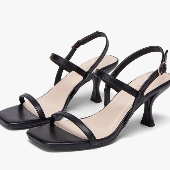 Gorfen Women's Square Open Toe Strappy Kitten 2.5 Inch Heels size 8.5 - Picture 5 of 10